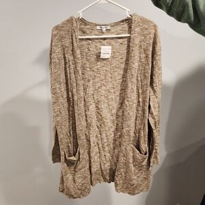 Madewell Heathered Brown Cardigan with Pockets